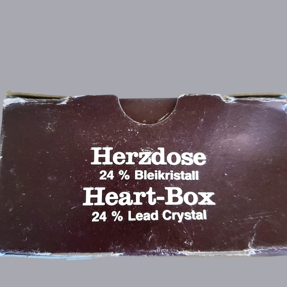 German Handcrafted Leaded Crystal Heart Shaped Gift Box, Trinket Bowl, Valentine - Picture 10 of 12